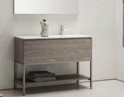 Mobile Bagno da appoggio in melaminico effetto legno B-GO BG003 di Compab