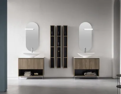 Mobile Bagno da appoggio in nobilitato effetto legno B-GO BG024 di Compab