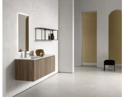 Mobile da Bagno sospeso in nobilitato effetto legno B-GO BG025 di Compab