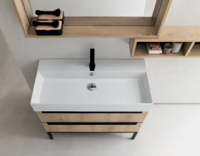 Mobile Bagno da appoggio in nobilitato effetto legno B201 BD023 di Compab