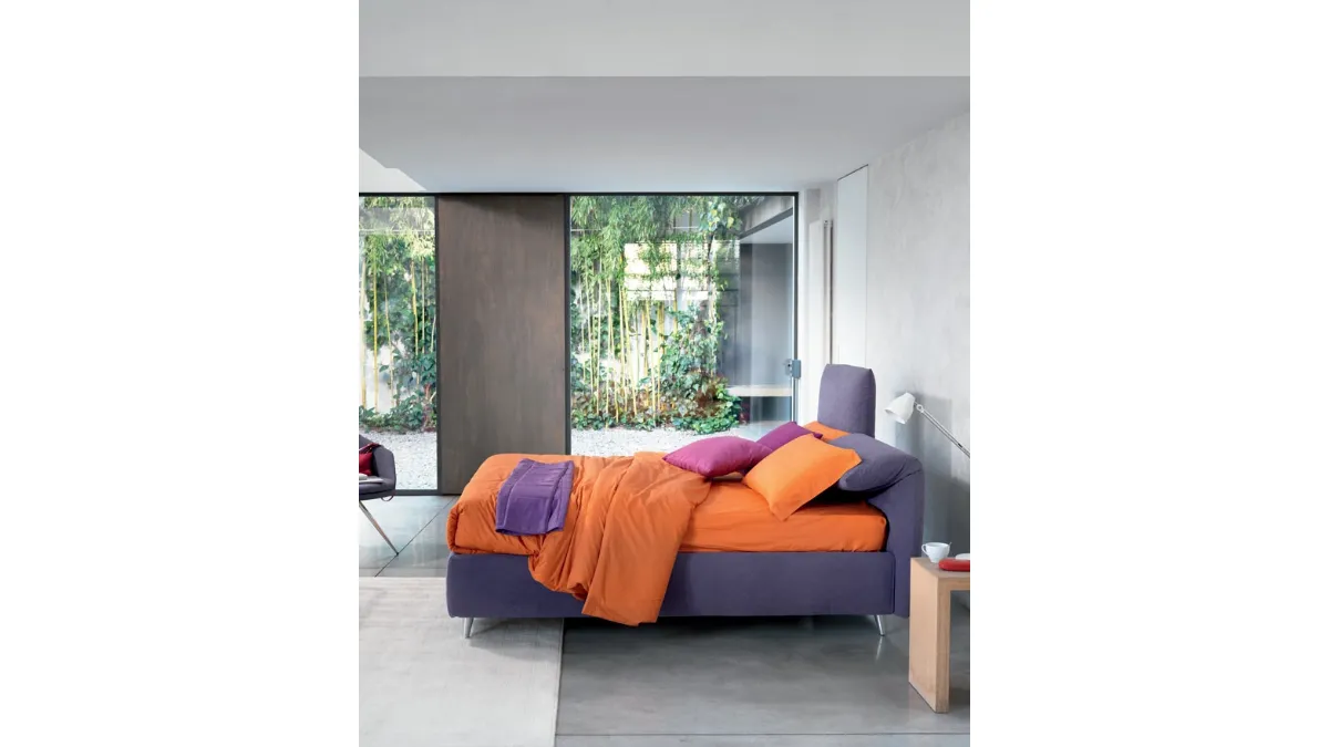 Letto con testiera regolabile Jenny di Bontempi Letti Design