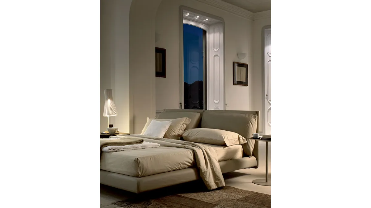 Letto Malou con testiera imbottita di Bontempi Letti Design