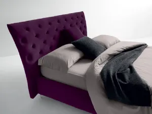 Letto singolo in tessuto con testiera Duke di Bontempi Letti Design