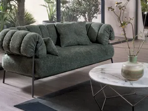 Tirella sofa lineare in tessuto imbottito di Bonaldo